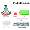 (US Local)Acrylic Special Shape Sitting Yoga Woman 5D DIY Diamond Art Tabletop Decorations