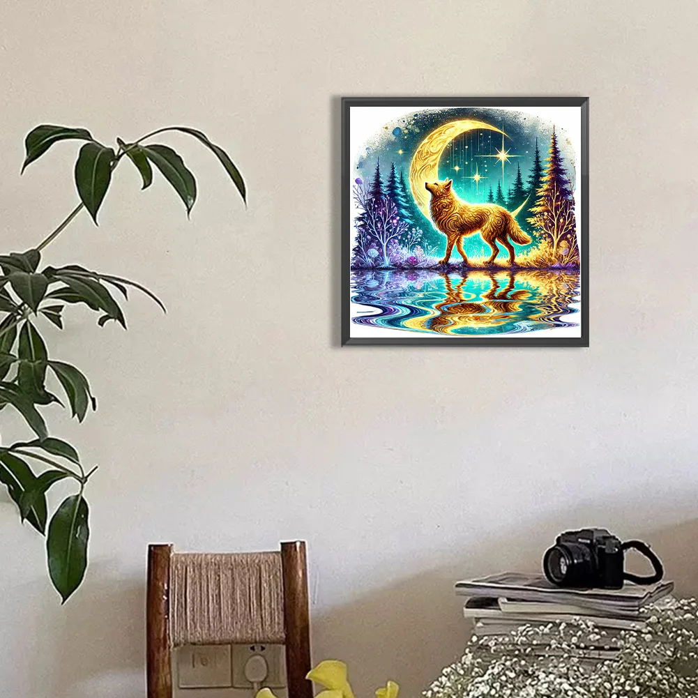 Diamond Painting - Full Round Drill - Wolf(Canvas|30*30cm)