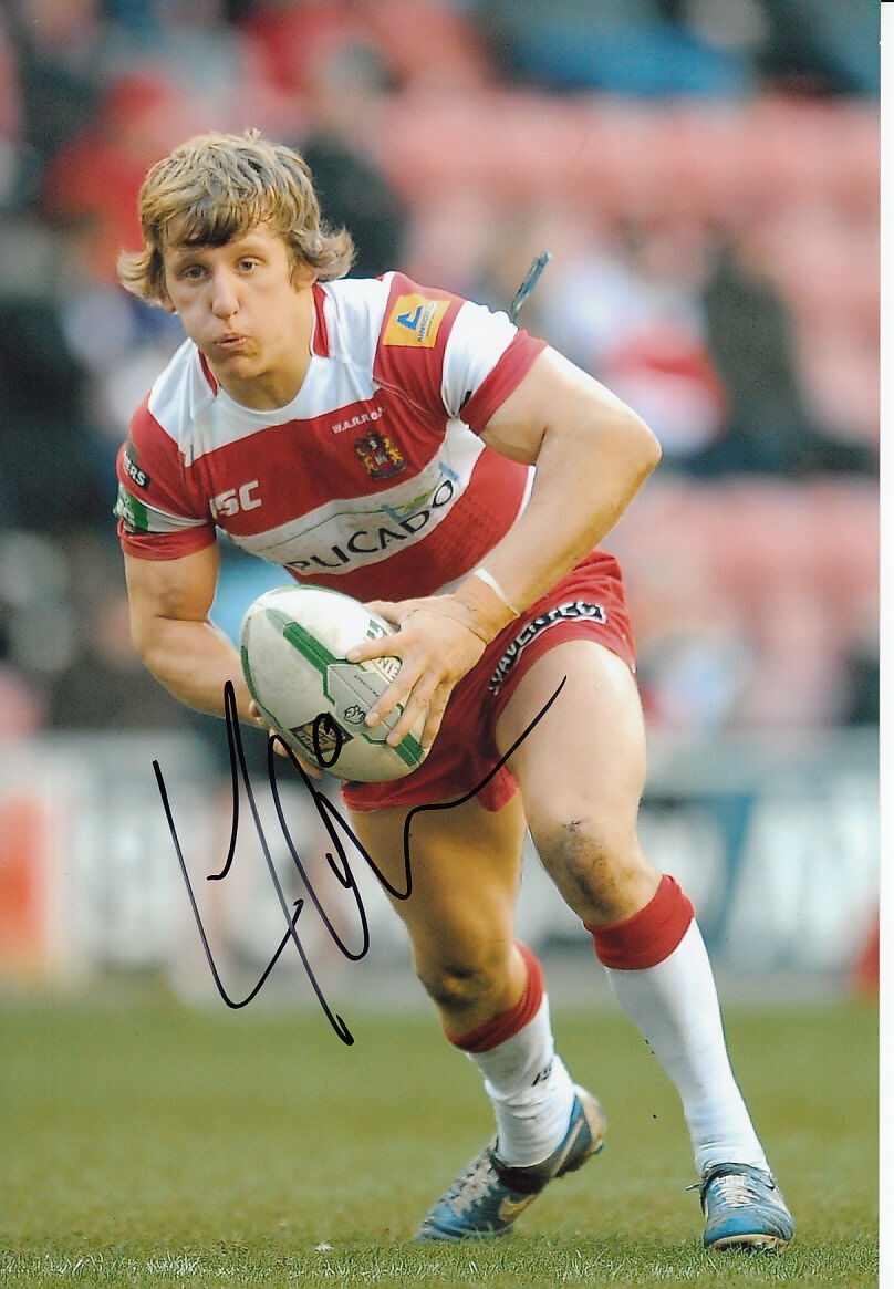 Wigan Warriors Hand Signed Logan Tomkins 12x8 Photo Poster painting.