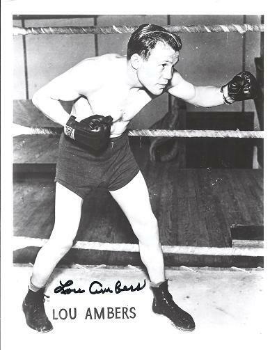 Lou Ambers Signed - Autographed Boxing 8x10 inch Photo Poster painting - Died 1995 + RDM COA