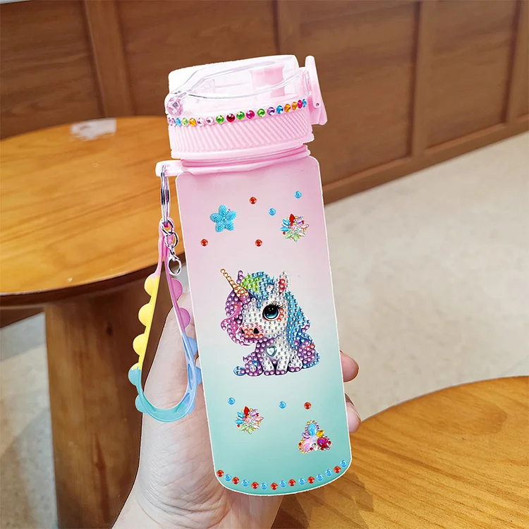 470ml Cartoon DIY Diamond Painting Cup Kit Diamond Decorate Water Bottle DIY Art