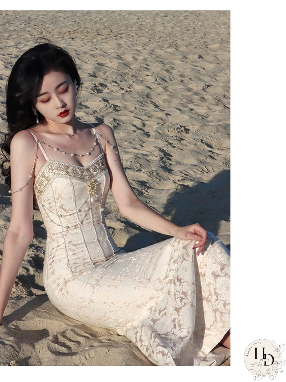 High Quality Gorgeous Evening Dresses For Women Court Style Retro Fishtail Prom Spaghetti Dress Vintage Fashion Summer Vestidos