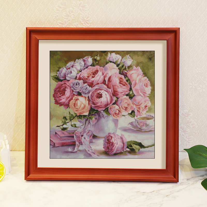 [JJ126-Rose Bouquet] Painting Fairy Cross Stitch
