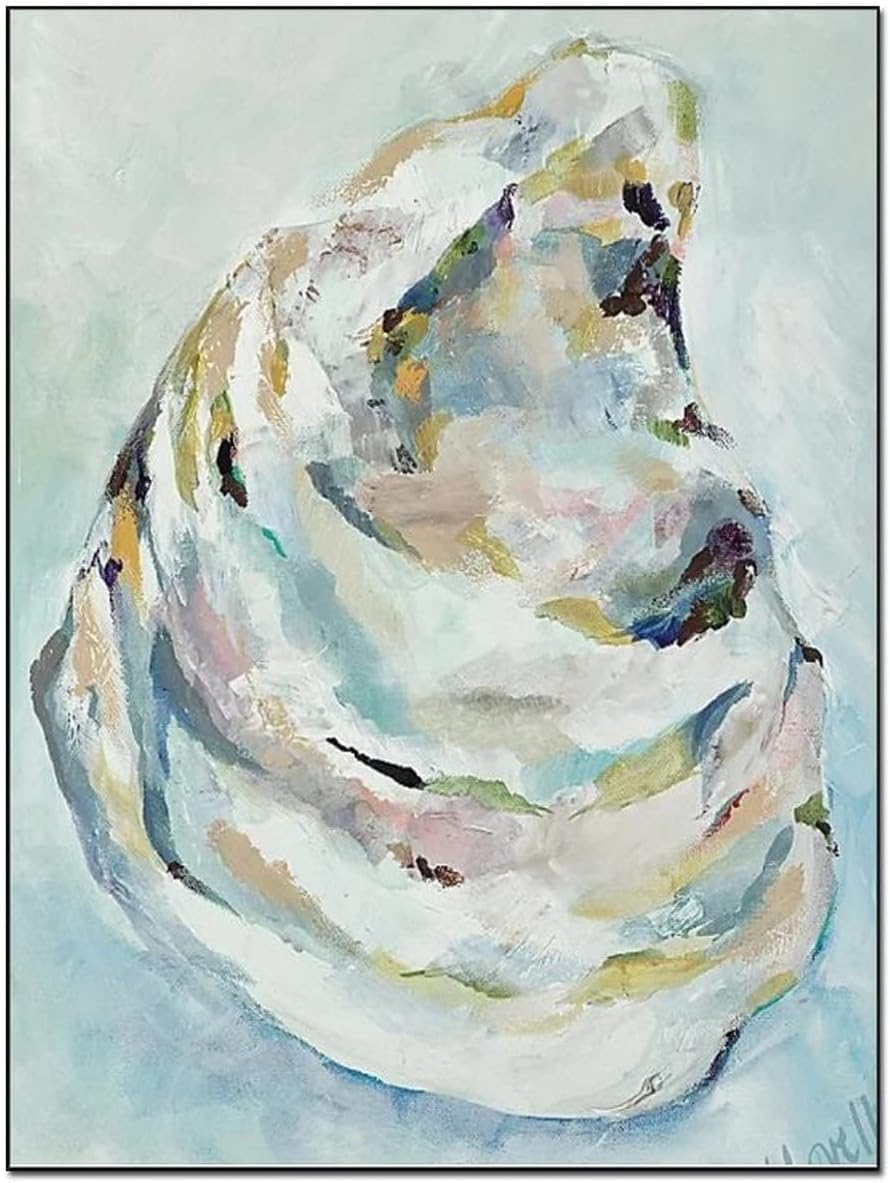 Posters Ocean Kitchen Wall Art Oyster Wall Art Coastal Wall Art Sea Life Wall Art Canvas Wall Art for Living Room Bedroom Office Kitchen Decor 12x16inch(30x40cm) Frame-Style 12x16inch(30x40cm)