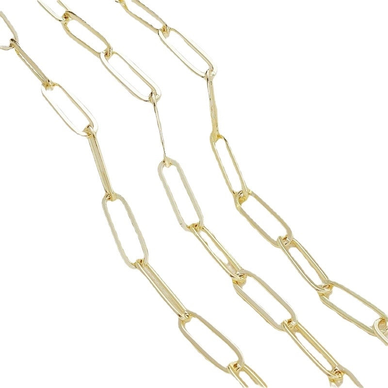 1 Piece Copper 14K Gold Plated Solid Color Chain