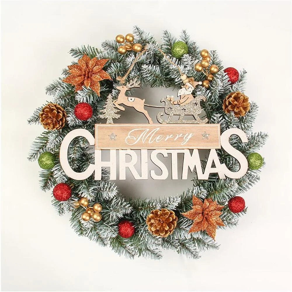 New Christmas pine branch pine cone cane scenery garland