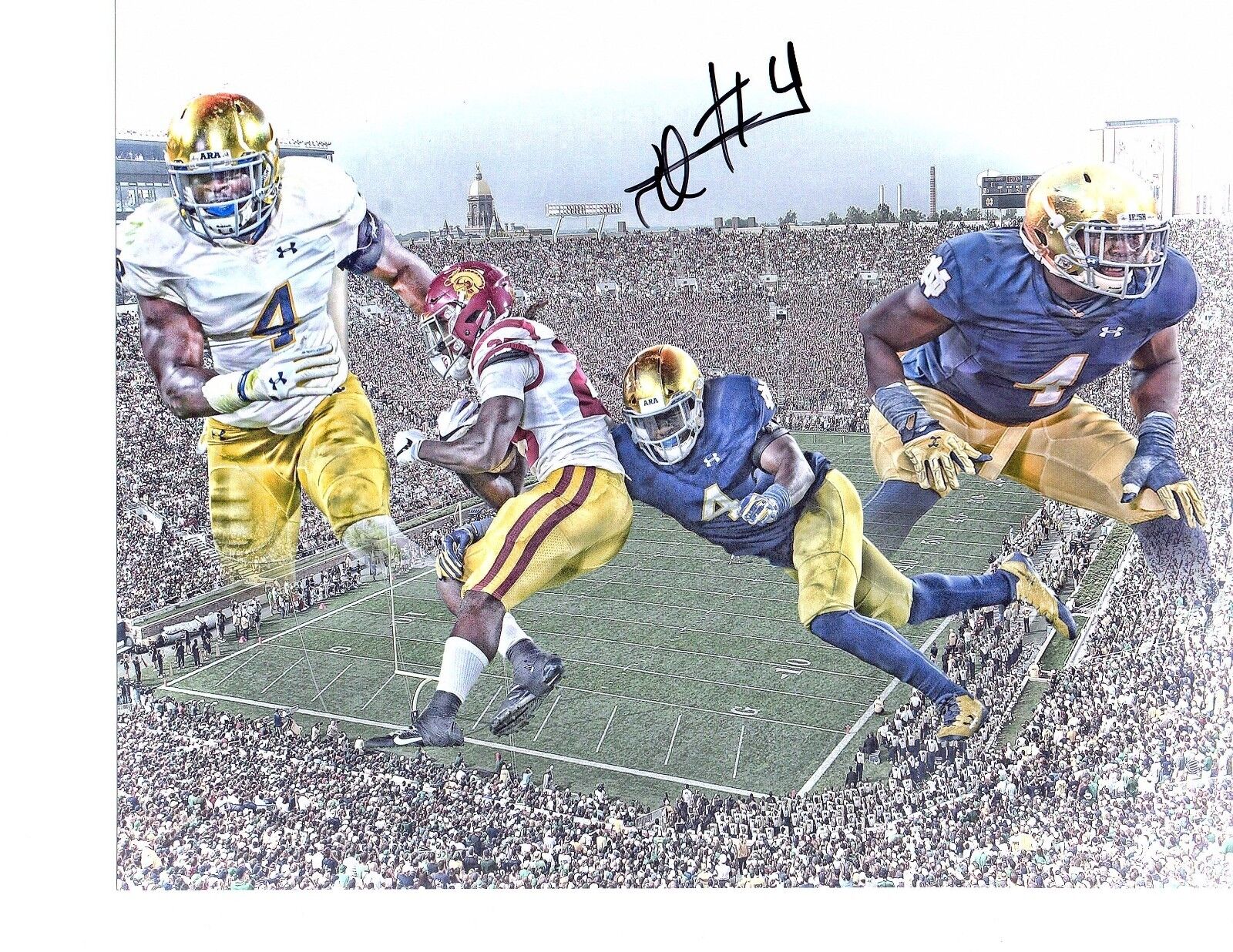 Te'Von Coney Notre Dame Irish hand signed autographed 8x10 football Photo Poster painting ND