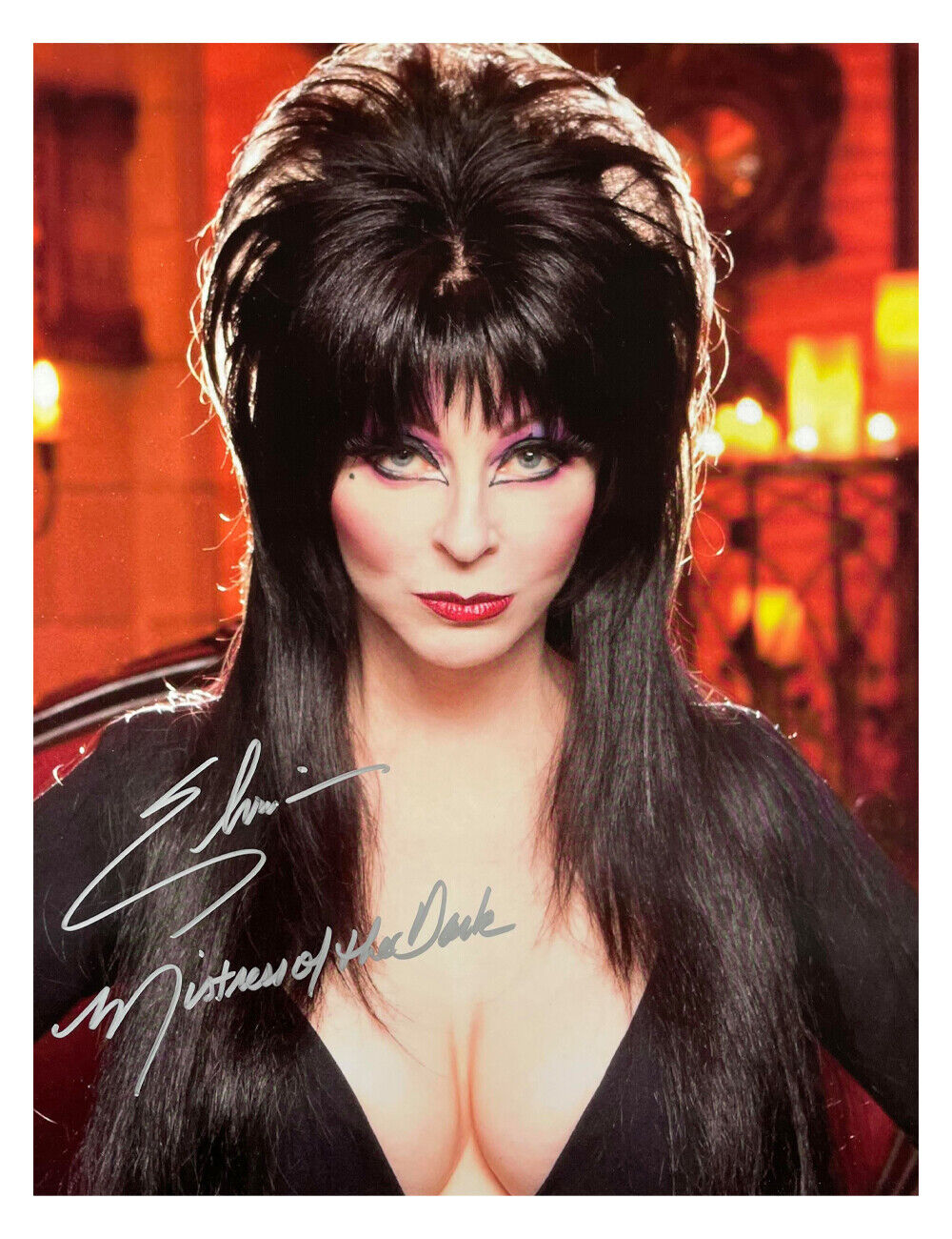 12x16 Elvira Print Signed by Cassandra Peterson 100% Authentic With COA