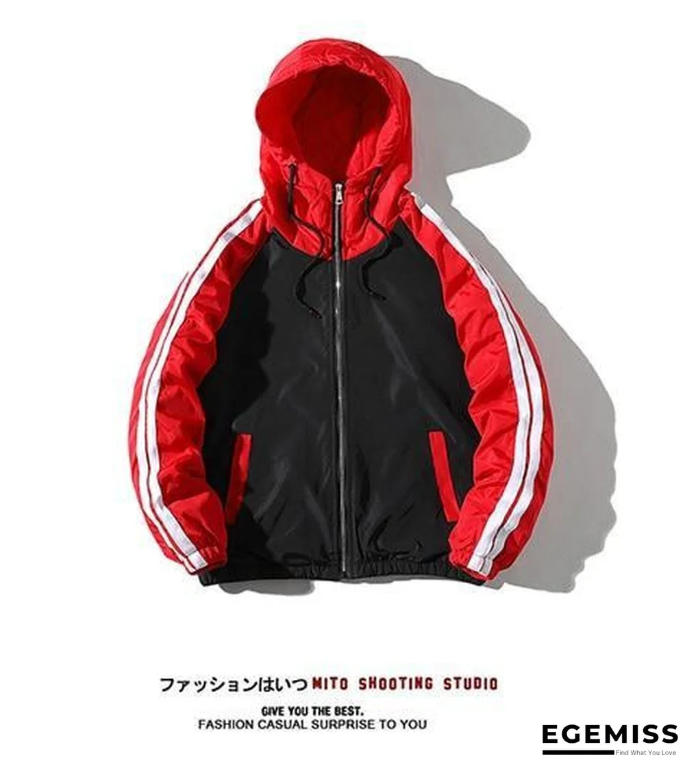 Men Casual Bomber Windbreaker Jacket Hooded Thin Zipper Coat Slim Outwear Hip Hop Jacket Men | EGEMISS