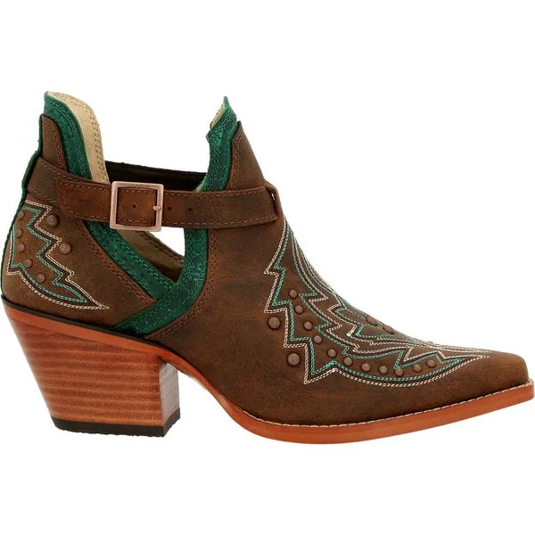 DURANGO CRUSH BROWN STUDDED WOMEN'S WESTERN BOOTIE-DRD0404