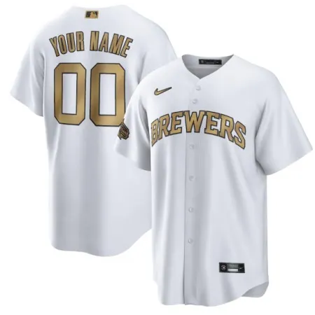 Men's Milwaukee Brewers ACTIVE Player Custom 2022 All-Star Cool Base White  Stitched Baseball Jersey