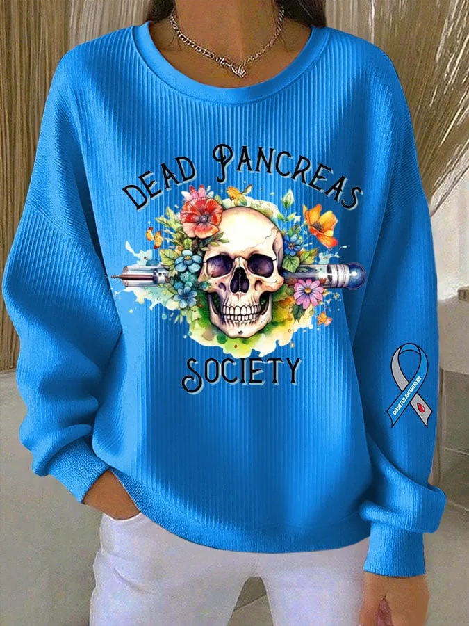 Women's Diabetes Awareness Dead Pancreas Society Long-Sleeved Top socialshop