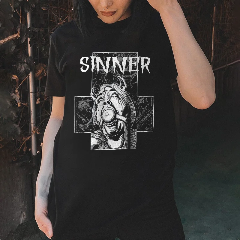 Sinner Printed Women's T-shirt -  