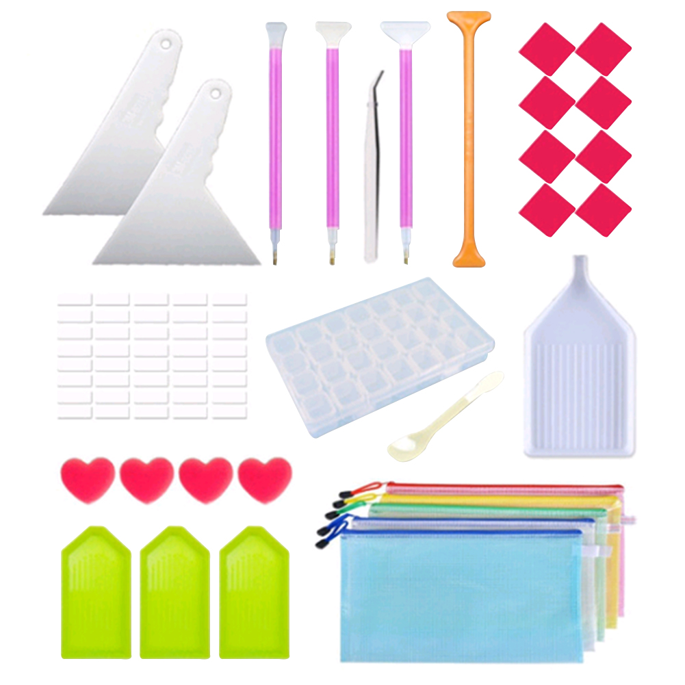 

DIY Diamond Painting Tools 5D Mosaic Glue Drilling Pen Clay Tray Plate Kits, 501 Original