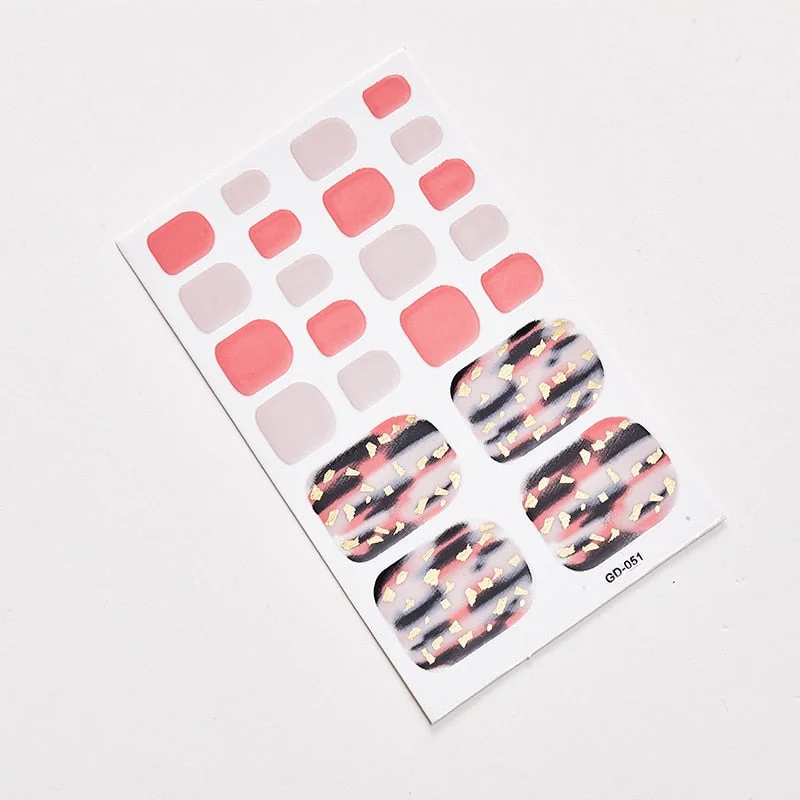 22 Tips/Sheet Designer Nail Decals Full Cover Nail Stickers Nail Designs Full Beauty Nail Art Stickers Creative Nail Decoration
