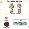 4PCS 2D/Flat Acrylic DIY Diamond Art Fridge Magnet Kit Maine Coon Design DIY Art Fridge Magnet Refrigerator Sticker Magnetic Diamond Art Decor Refrigerator Mailbox Home Decoration DIY Crafts