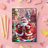 2 Stück 50-seitiges A5 Weihnachtsmann Schneemann Diamond Painting Notizbuch für Erwachsene Geschenk