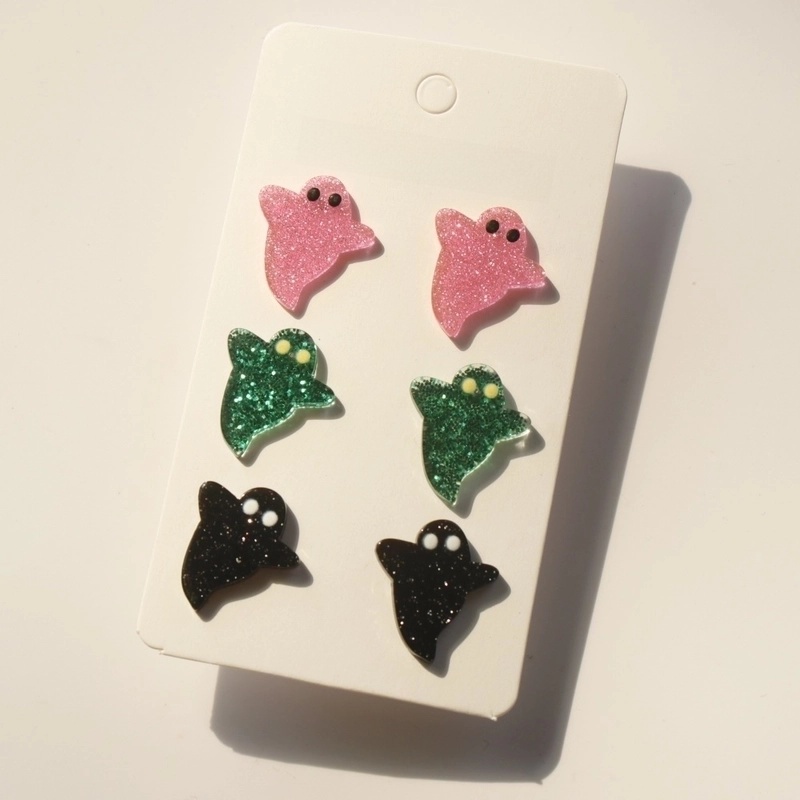 1 Set Cute Candy Ghost Elk Arylic Women’s Ear Studs