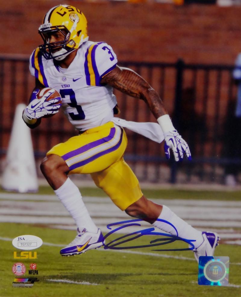 Odell Beckham Autographed LSU Tigers 8x10 Running PF Photo Poster painting- JSA Auth *Blue