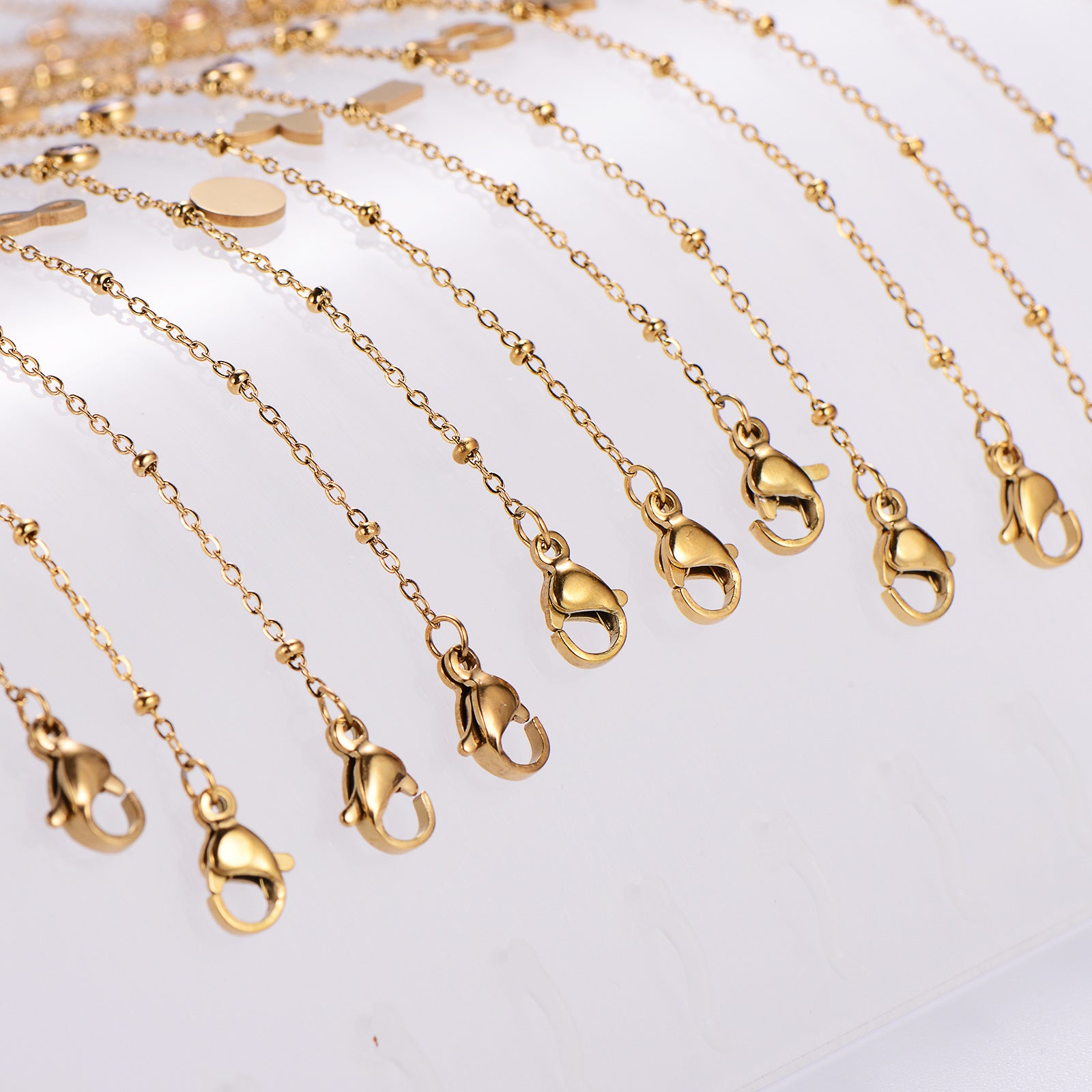 6 Pcs Women Minimalist Stripe Circle Round Animal Text Letter Chinese Zodiac Number Stainless Steel Electroplating Bracelets