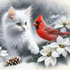 Diamond Painting - Full Round Drill - Cat Cardinal(Canvas|40*40cm)
