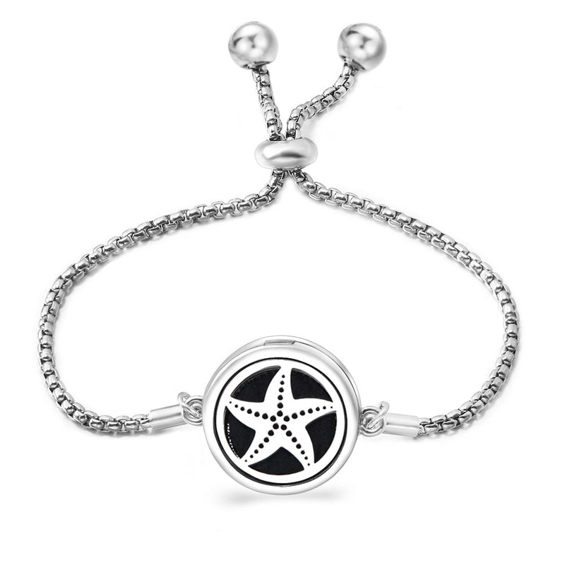 Fashion Angel Wings Aromatherapy Pendant Bracelet Essential Oil Diffuser Stainless Steel Bracelet Adjustable Women Simple