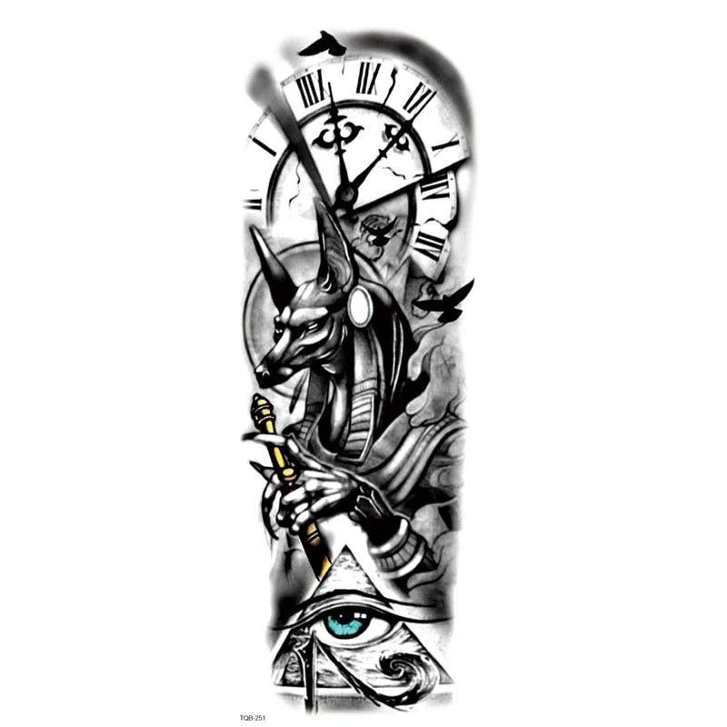 Fake Tattoo Dragon For Men Waterproof Sleeves Angel Tiger Snake Animal Stickers Waterproof Temporary Tattoos Skeleton Hand