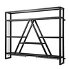 [US Local Warehouse] A-Line Bar Stand Wall Mounted Wine Rack Metal Bottle&Glass Holder Display Shelf