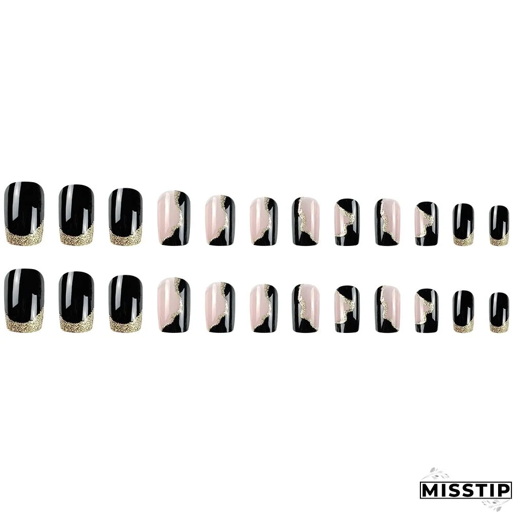 French Glitter Fashion Whitening Manicure Finished Nails