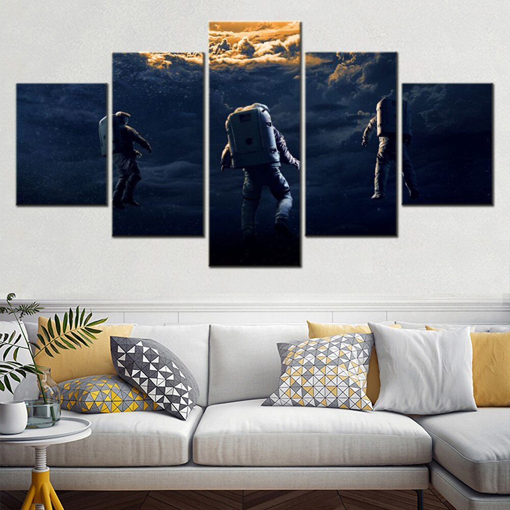 5 Pieces Wall Art Canvas Movies Moonfall Poster Wallpaper Painting For Living Room Picture Print Bedroom Mural Home Decoration