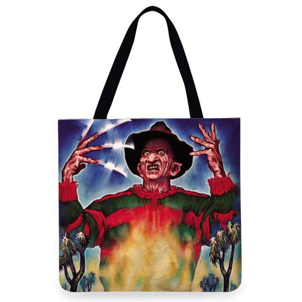 Linen Tote Bag-Halloween