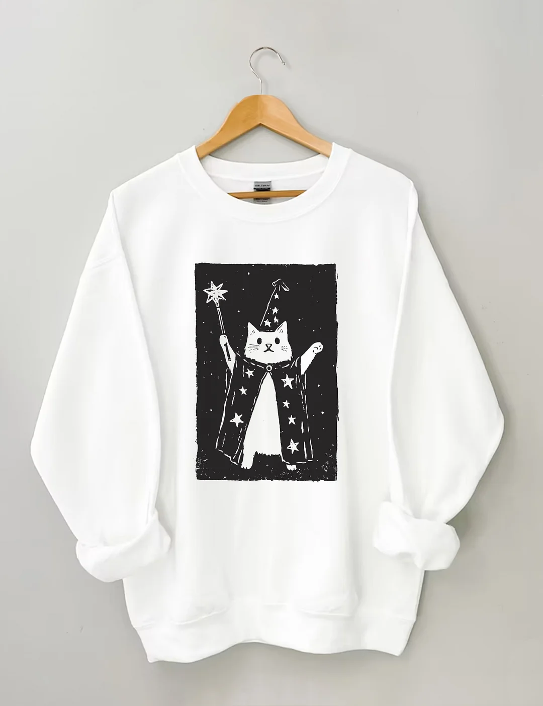 Halloween Witch Kitten Sweatshirt