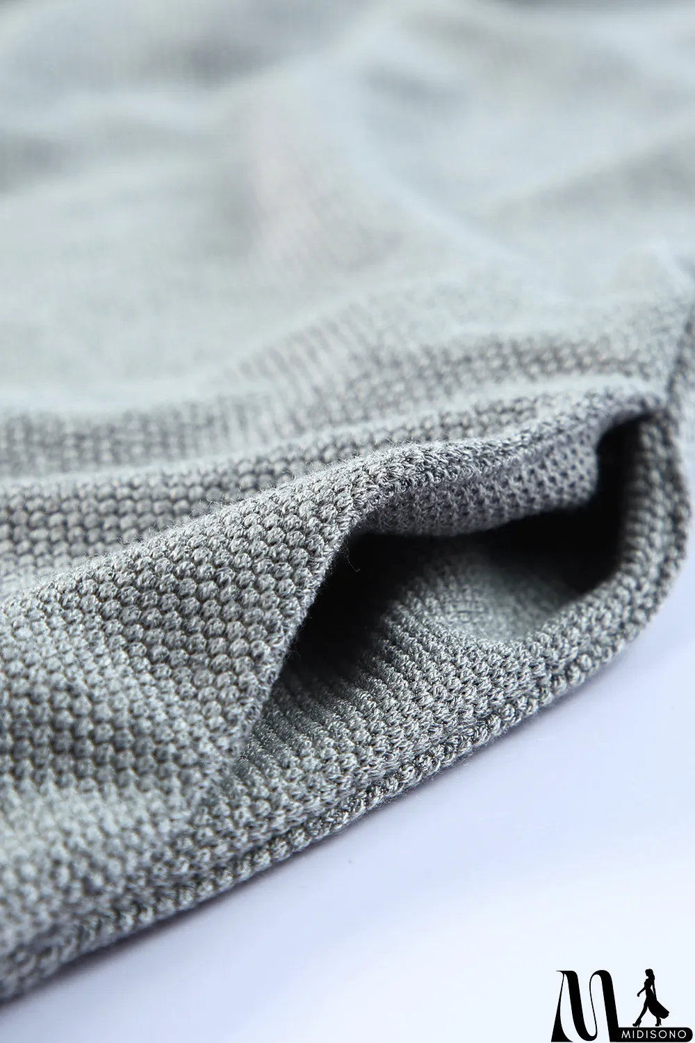 MidiSono - Crisscross Cut-out Back Knit Sleeveless Dress