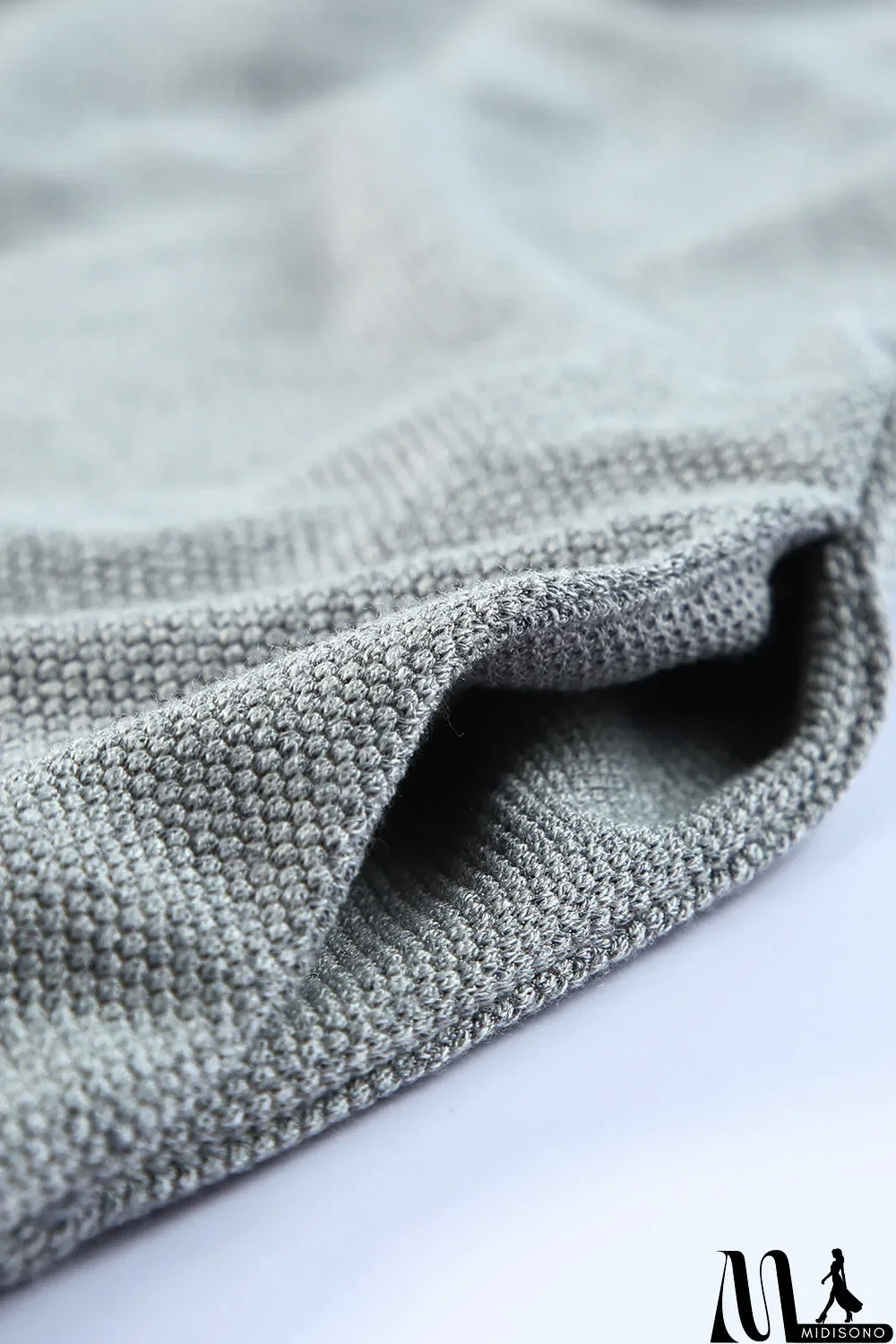 MidiSono - Crisscross Cut-out Back Knit Sleeveless Dress