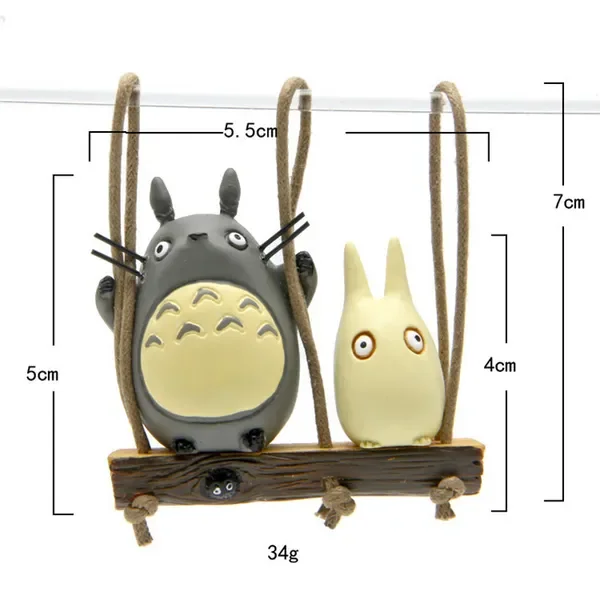 Cute Anime Car Accessorie Totoro Faceless Male Pendant Auto Rearview Mirror Birthday Gift Decoraction Ornaments