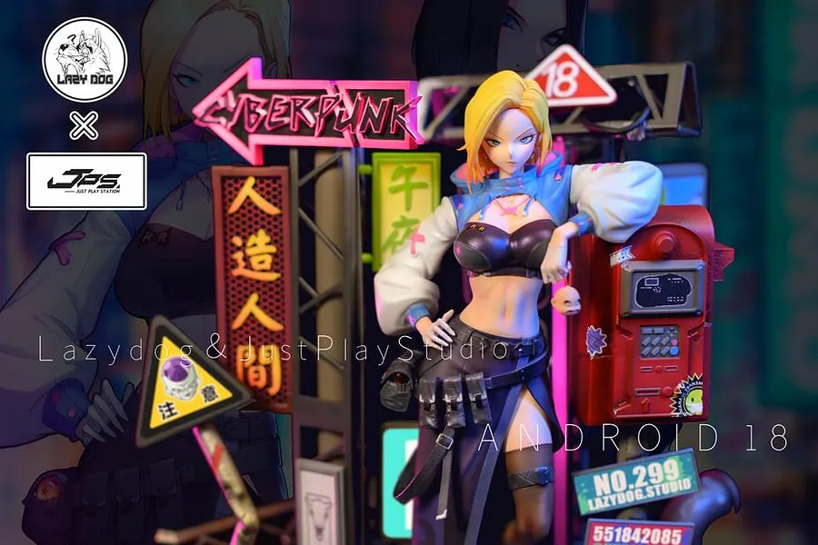 1/6 Scale Cyberpunk ver. Android #18 (Lazuli) - Dragon Ball Resin