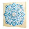 DIY Pearl Painting Blue Mandala for Home Decor with Frame(30*30cm)