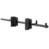 20FT Sliding Library Ladder Hardware Kit Floor Roller with Brake Telescopic Top Hook Sliding Track Kit with Complete Hardware Set (No Ladder) Indoor Moving Track for Home Office Loft