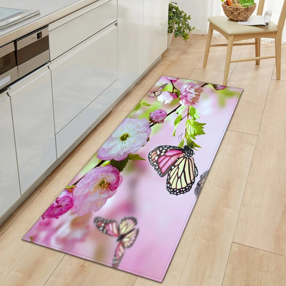 Modern Kitchen Mat Entrance Doormat Home Living Room Bedroom Children's Carpet 3D Printed Hallway Tatami Balcony Bath Long Rug