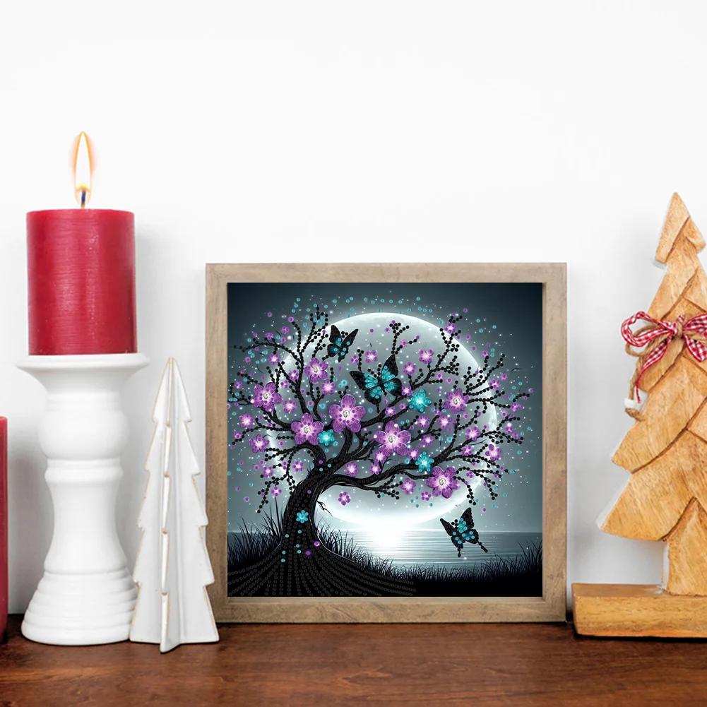 Diamond Painting - Partial Special Shaped Drill - Tree(Canvas|30*30cm)