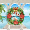 Christmas Wreath with Keychain & Lamp Belt - 5D DIY Craft Pendant - 27.5*26.8CM