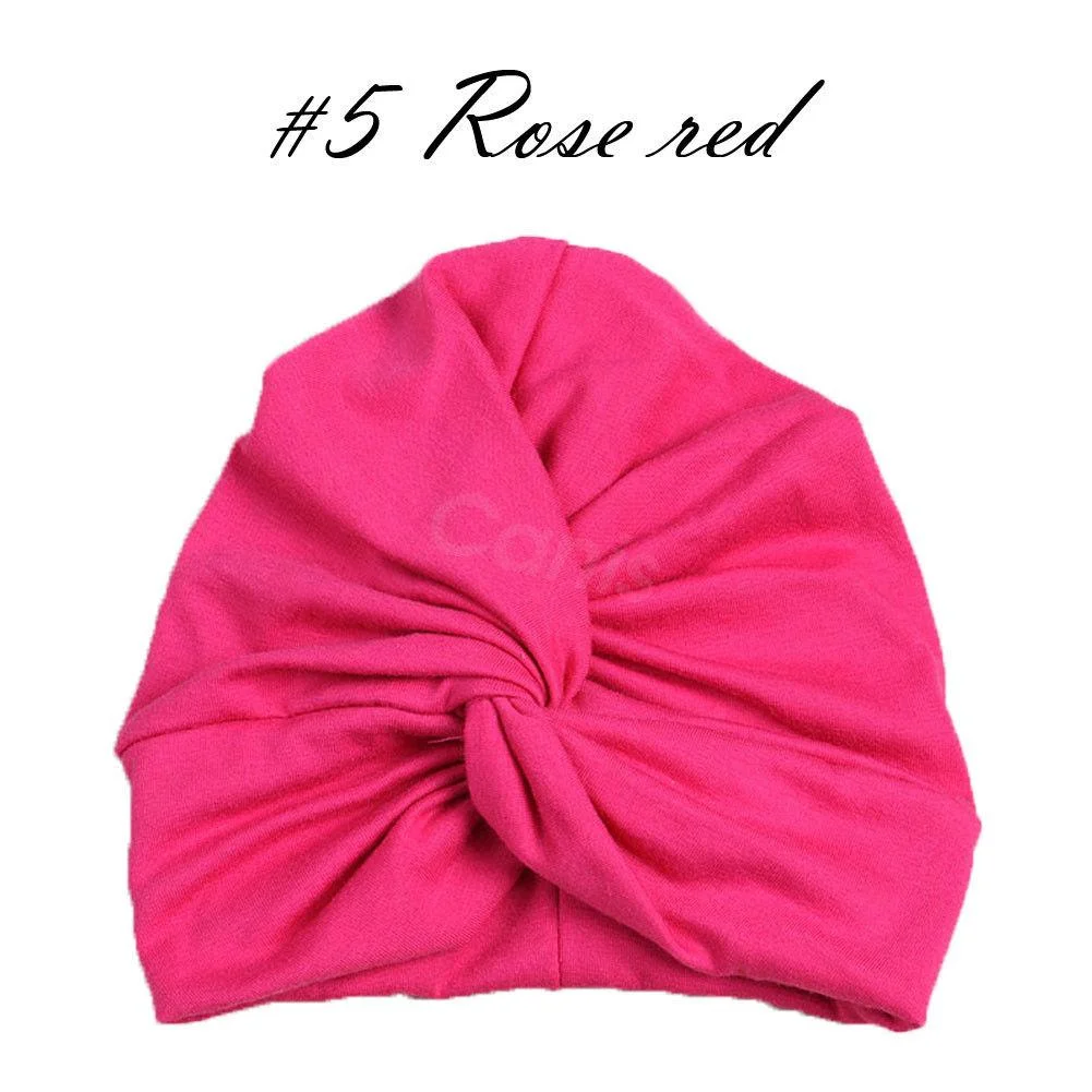 2019 Brand New Newborn Infant Baby Turban Toddler Kids Boy Girl Cotton Blends Hat Lovely Soft Cute Solid Knot Beanies Baby Gifts