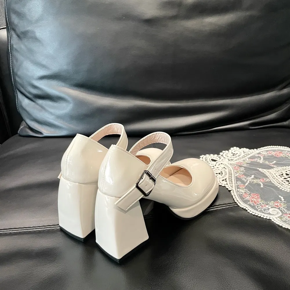 Breakj Breakj Shoes Bridal Shoes Main Wedding Dress Artifact Princess French Temperament Coarse Pine Shoes White Mary Treasure Shoes High Heels