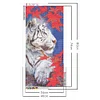DIY Full Round Drill Diamond Painting white tiger Mosaic Rhinestone Art