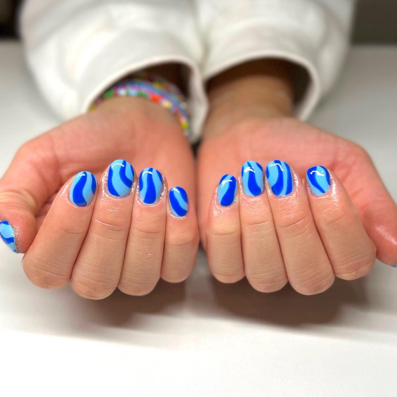 Neon Blue Nail Designs for Summer 2023|Morovan