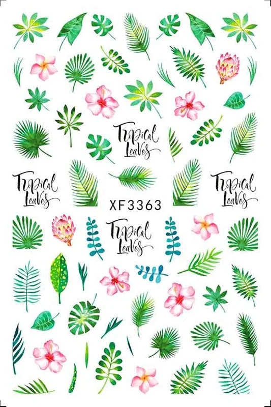 Popular Daisy Nail Sticker for Design Decoration Sunflower Nail Art Decals Adhesive Himawari Sticker for Nail Manicure Design