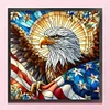 Glass Painting Eagle-11CT Stamped Cross Stitch 45*45cm/17.72*17.72in tapestrymarket