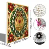 Xmas Wreath Framed Special Shape Diamond Painting Kit 25x25cm