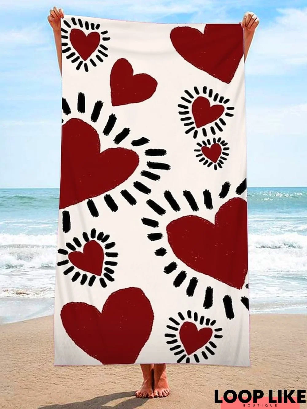 Women's Swimwear Beach Towel Normal Swimsuit Printing Plaid Heart Black Yellow Pink Dusty Rose Burgundy Bathing Suits Sports Holiday Summer