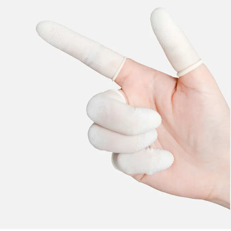 100 Pcs Anti-static Rubber Disposable Finger Cover To Protect Fingertip